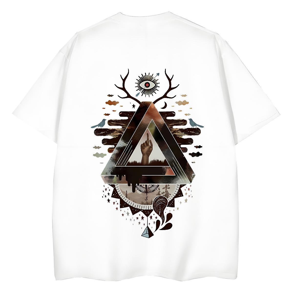 2024 Designer Women T Shirts 230g Cotton O Neck Short Sleeves Hip Hop Street eye of the devil Womens Tshirts Loose Anime Oversized Top Tees