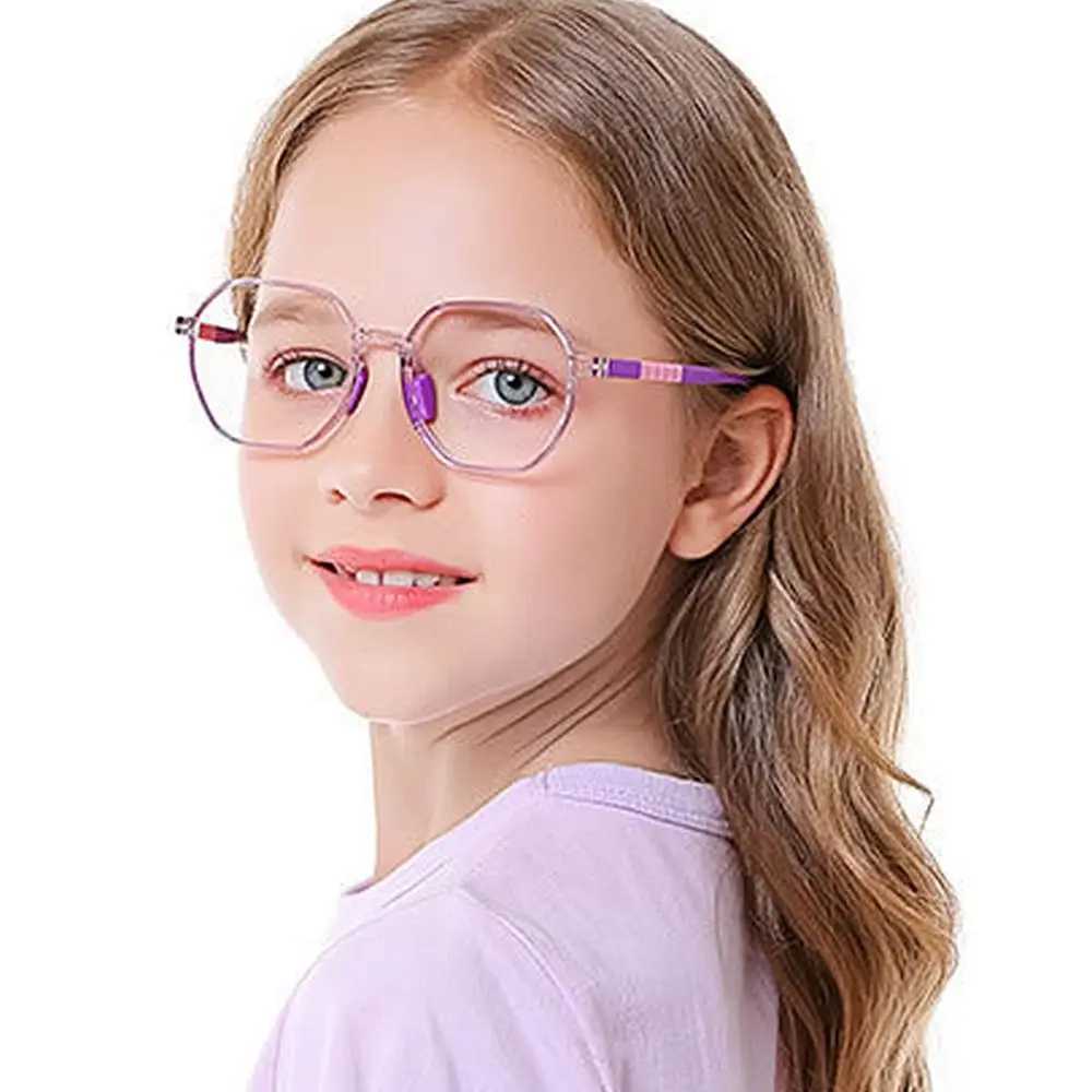 New TR90 anti blue light glasses for 2024 ordinary glasses childrens radiation protection childrens computers ultra light frame glasses W240906
