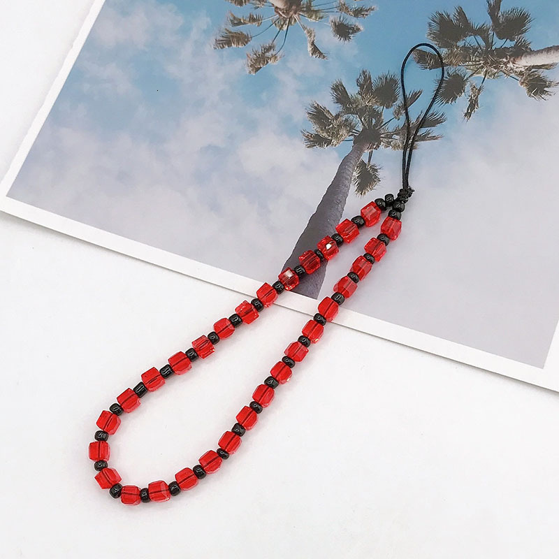 Yilian new crystal bead chain hanging accessory, wrist short, high-end anti loss accessory for women, mobile phone rope