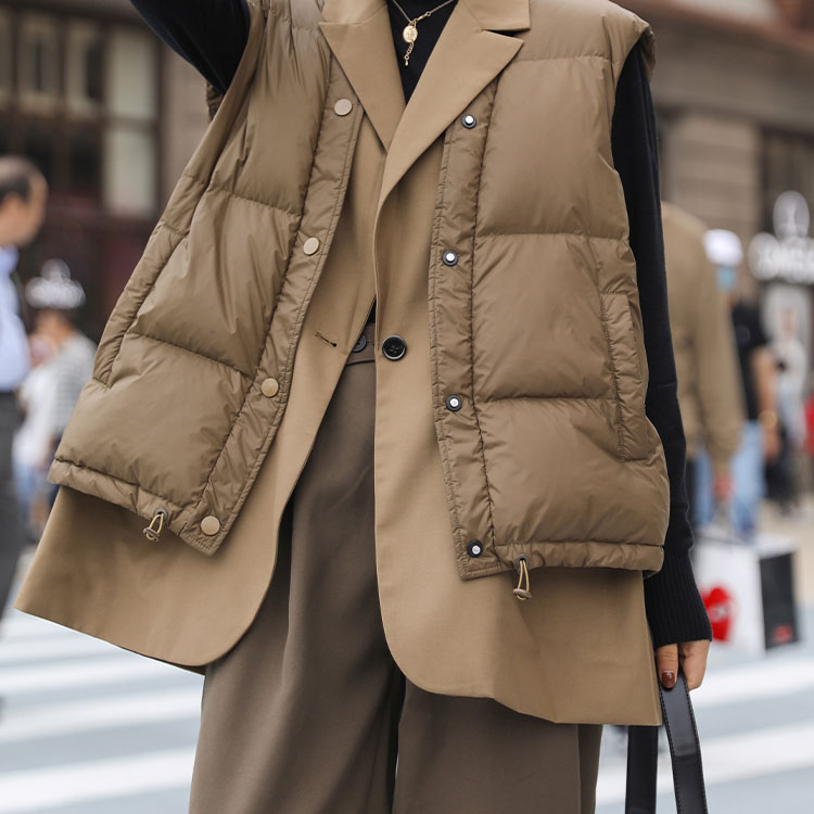 Stylish Winter Parka - White Windbreaker with Duck Down Filg by Top Designers factory direct sale