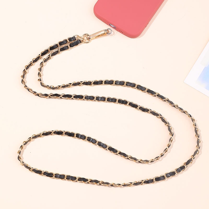 New metal crossbody clip 125cm rope anti drop mobile phone chain neck hanging