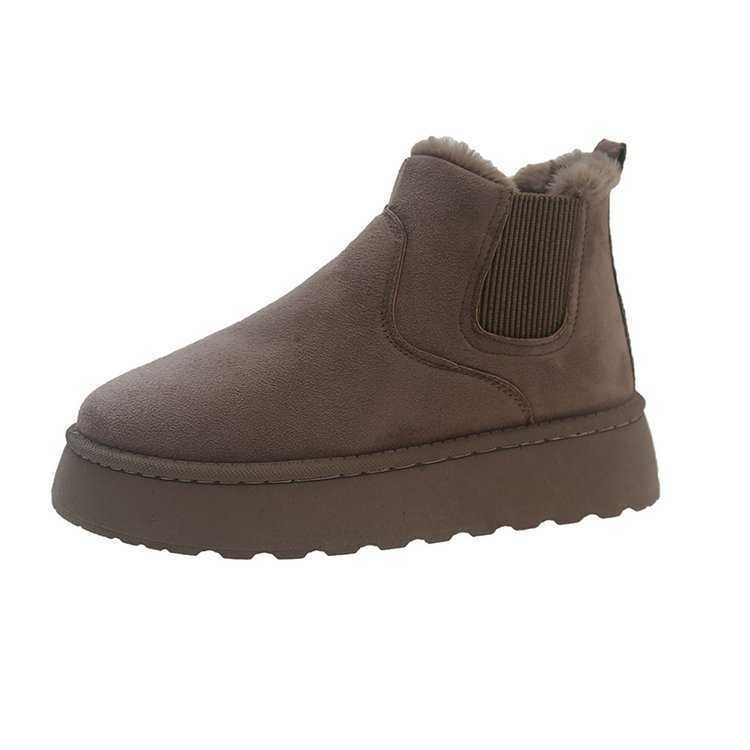 CMM Winter Korean Fashion Short Leg Student Bread Cotton Boots Thick Velvet Snow Boots for Women