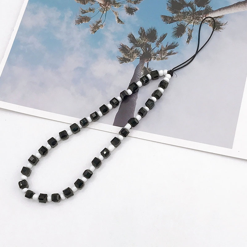 Yilian new crystal bead chain hanging accessory, wrist short, high-end anti loss accessory for women, mobile phone rope