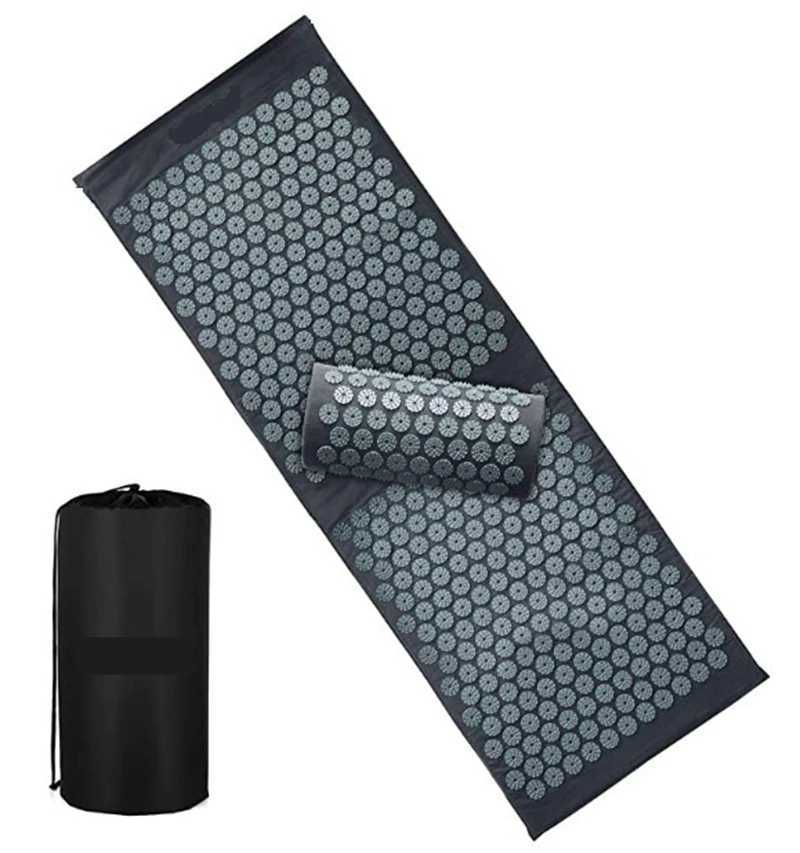 120x40cm/65x40cm massage pad yoga press pad and pillow set neck back foot massager pain relief joint pad W240906