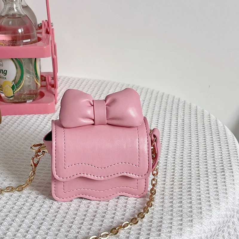 Fashionable childrens cross shaped bag cute cartoon bow foreign style baby coin purse mini girl princess bag W240906