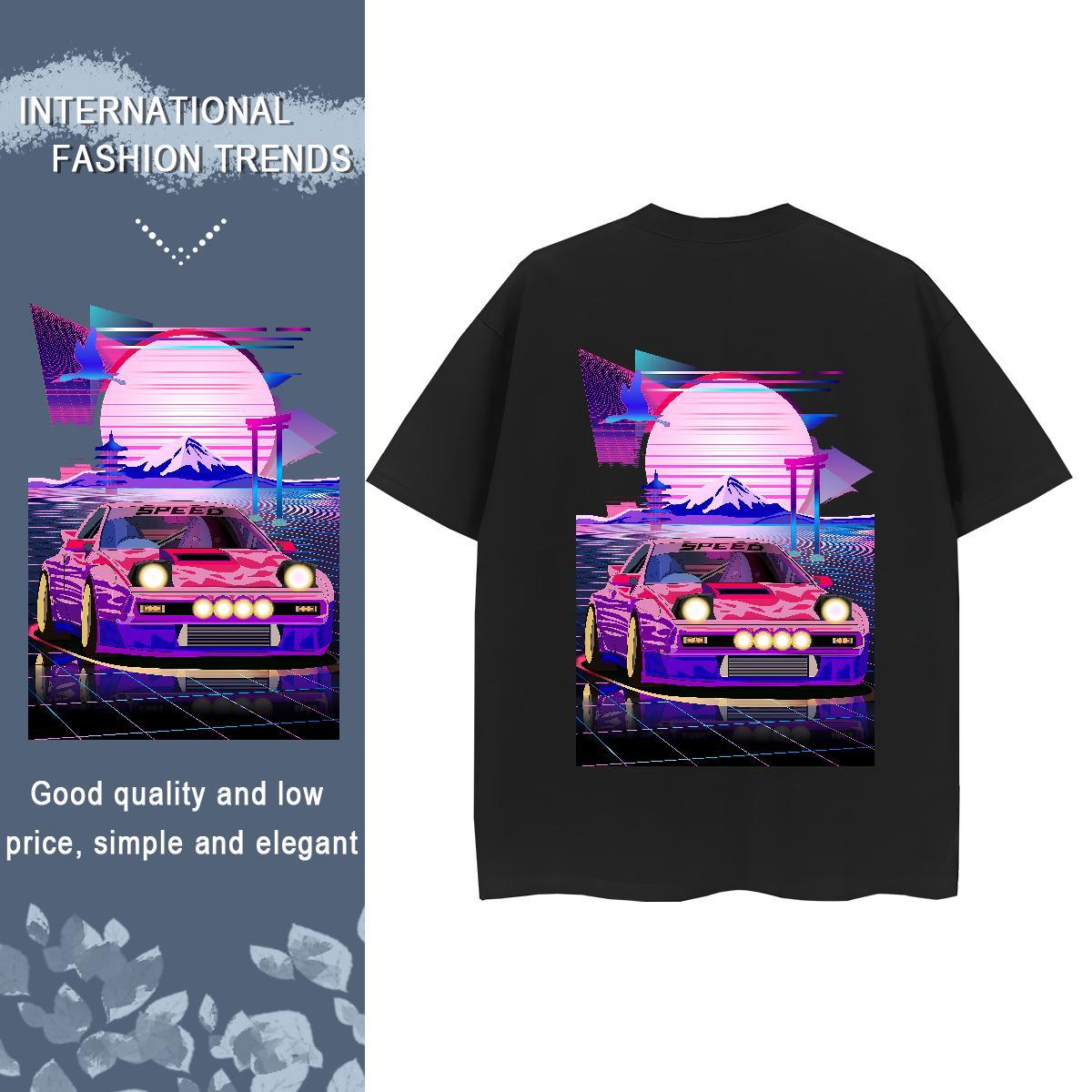 DIY T shirt 230g Pure Cotton Crew Neck Breathable Sports Street Wear car Women Tshirts Wholesale Oversized L-4XL Top Tees