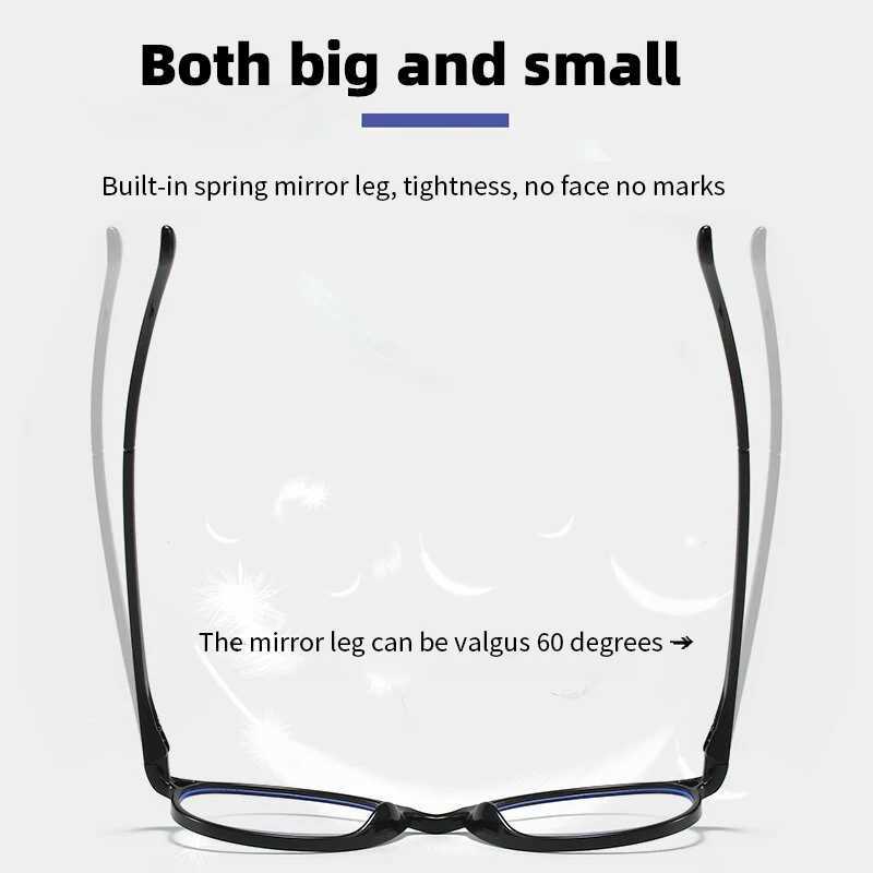 Square round frame anti blue light reading glasses over the horizon glasses diode+1.0+1.5+2.0+2.5+3.0+3.5+4.0 W240906