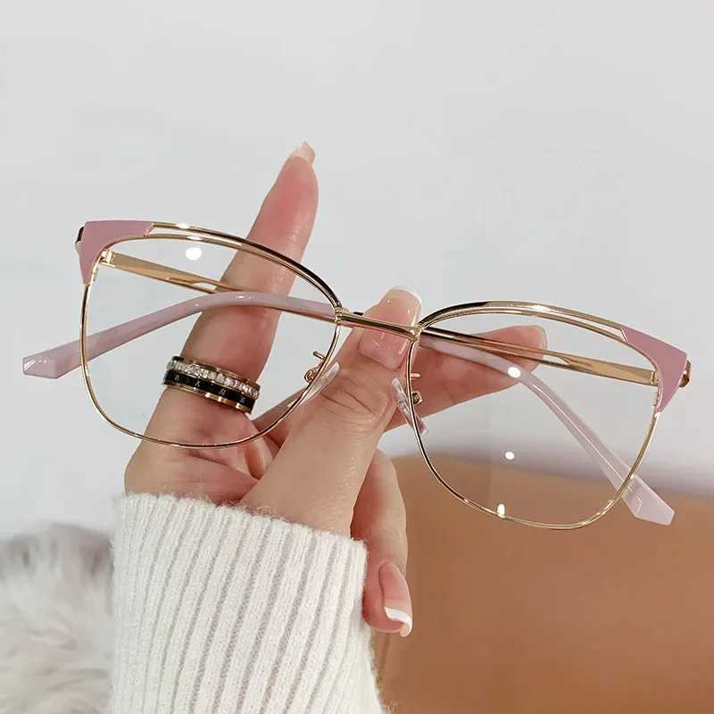 Retro womens cat eye glasses frame anti blue light fluorescent glasses computer goggles womens glasses Gafas Mujer Anti Luz Azul W240906