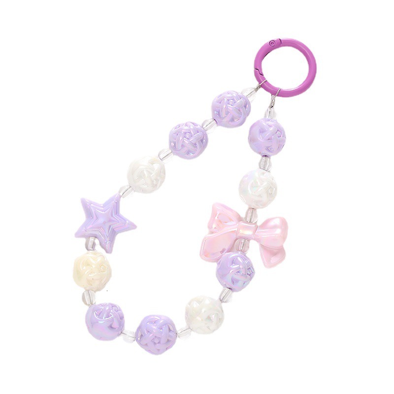 Yilian's new color plated bird's nest pendant bead mobile phone rope keychain hanging chain small gift