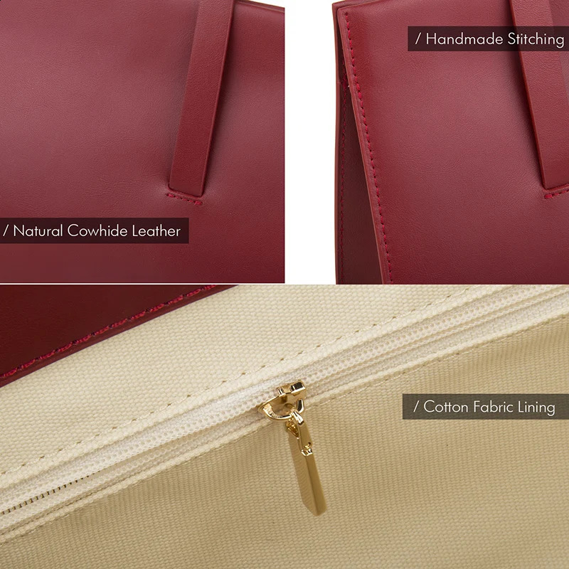 Donna in French Fashion Womens Shoulder Lower Bag Split Leather Red Soft Handbag Autumn 240906