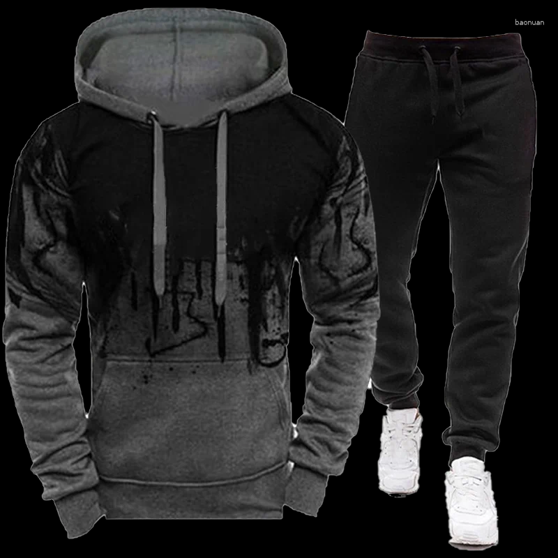 Men's Tracksuits Jogging Casual Pants Fitness Sportswear Under Decoration Sports Black