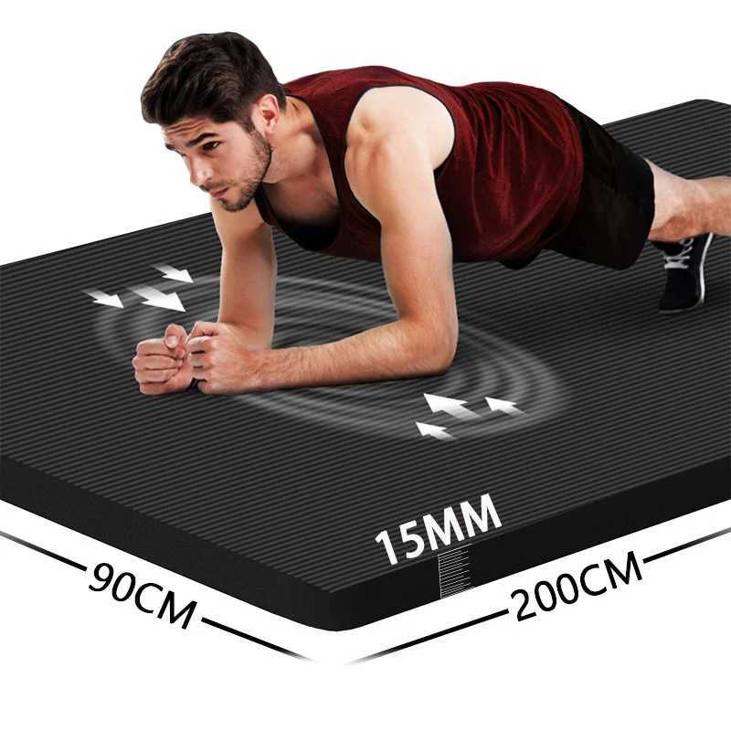 Large size 200X90cm anti slip thick 20mm fitness yoga mat odorless Pilates gym exercise mat gym meditation mat W240906
