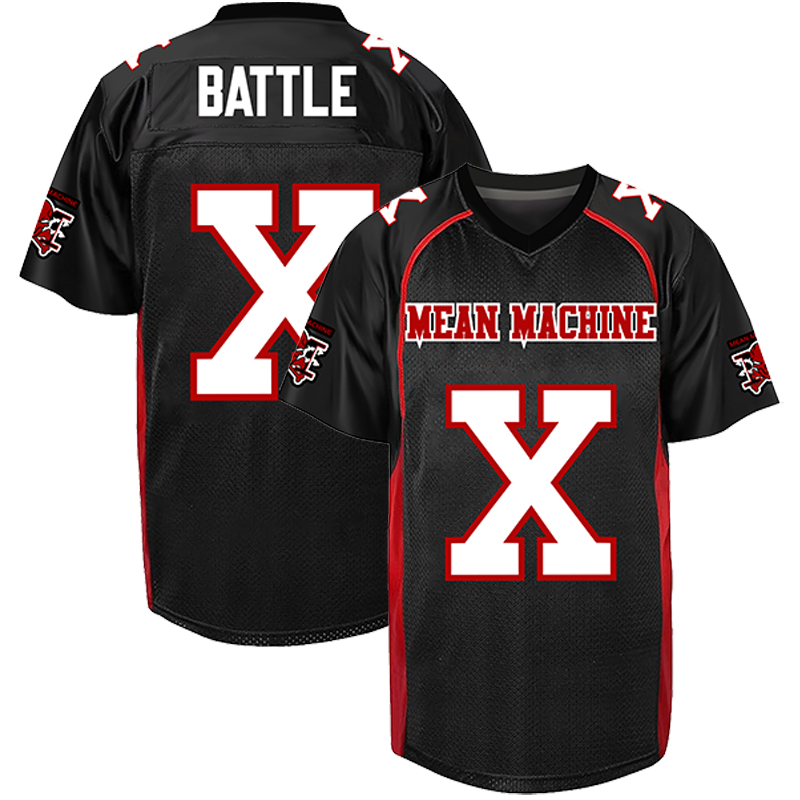 Joey Battle #X Longest Yard Mean Machine embroidery Football Jersey Mens