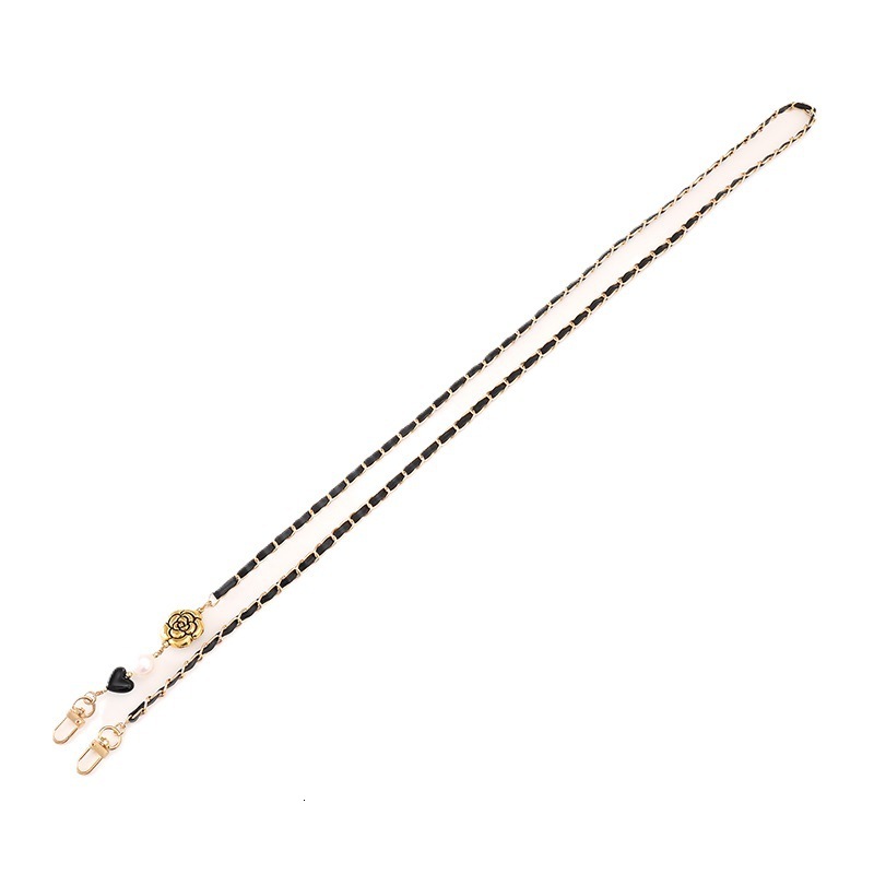 New pearl string leather crossbody long bag DIY accessory small fragrance style hanging rope anti drop mobile phone chain