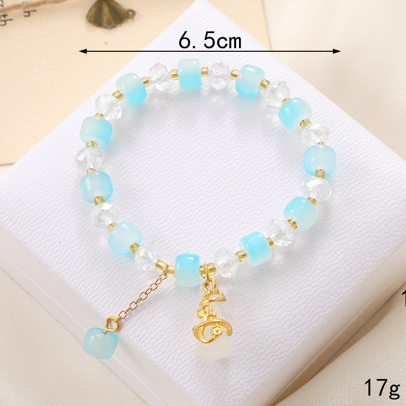 New candy colored glass bead fashionable and versatile, student couple small gift jewelry, bracelet, bracelet