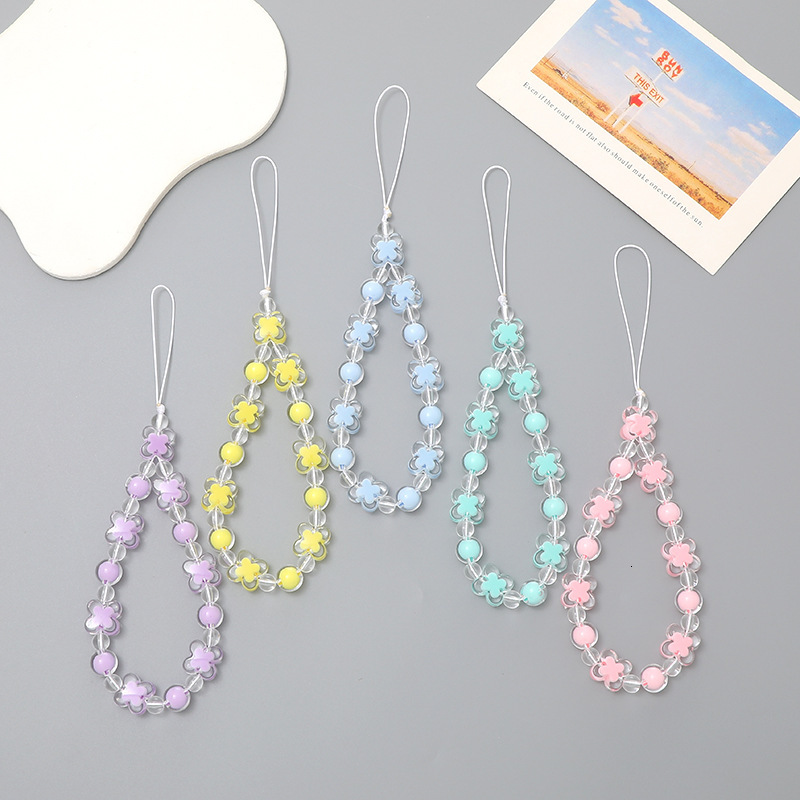 Beaded mobile chain bead, bead in hand fall and anti throw rope, phone case hanging decoration pendant, small gift for women