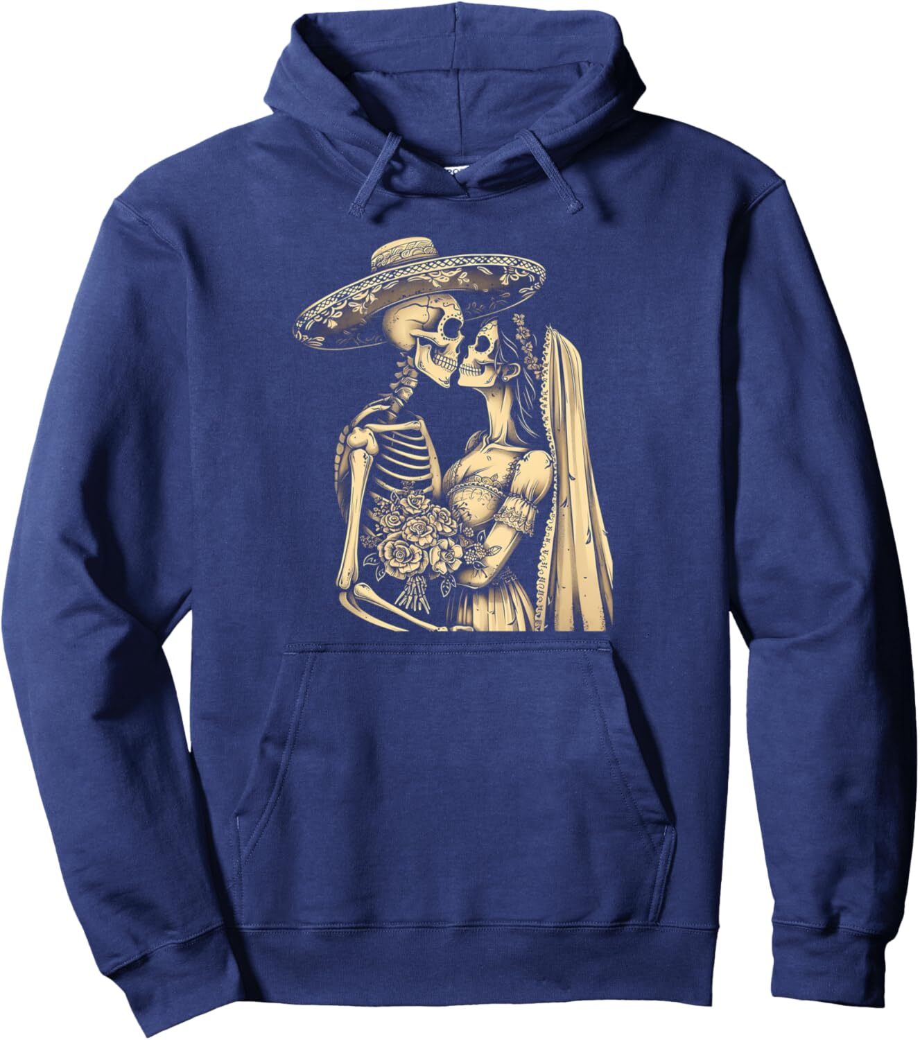 Hoodie for Mens Womens Day Dead Skeleton Wedding Couple Husband Wife Dia de Pullover Hoodie Graphic Hoodies sweatshirt Pullover Long Sleeve