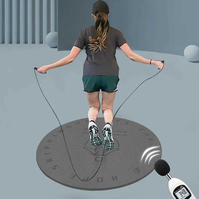 Anti slip mat skipping rope mat yoga mat 6MM/8MM home gym floor shock-absorbing fitness mat for indoor and outdoor floor skipping rope W240906