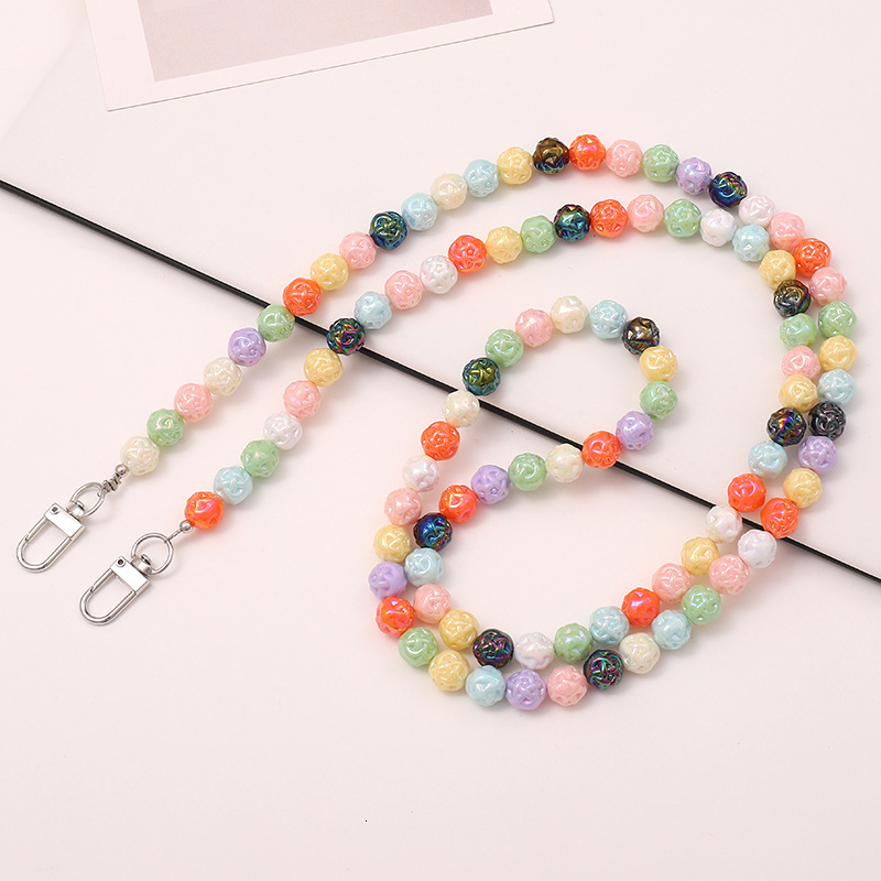 Yilian New Alien Beaded Love Cross Case Accessories Mobile Phone Hanging Rope Bag Single Shoulder Chain