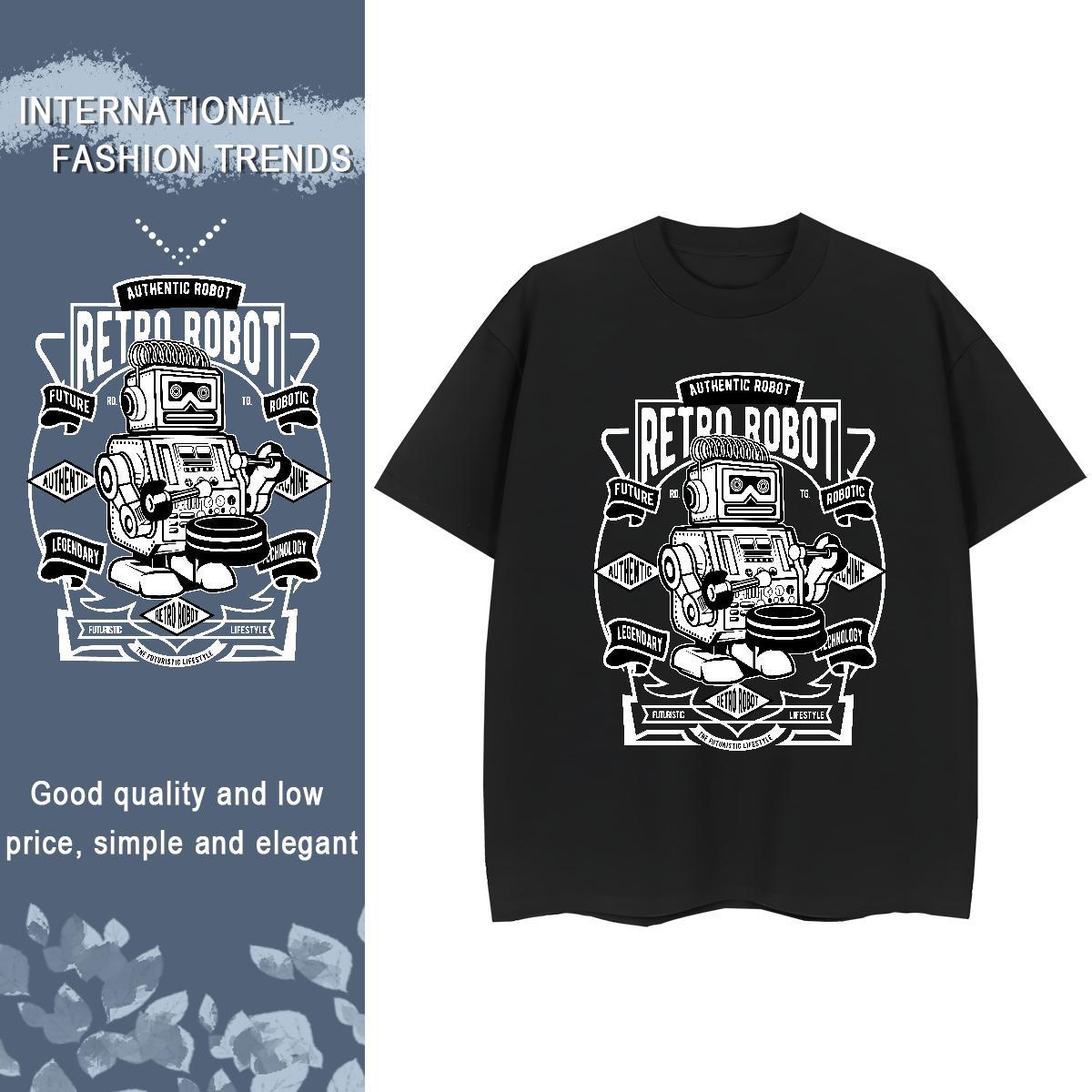 2024 Designer Womens T Shirts 100% Cotton 230g Breathable Short Sleeve Street robot Lady T shirt Nice Cartoon Anime Polos