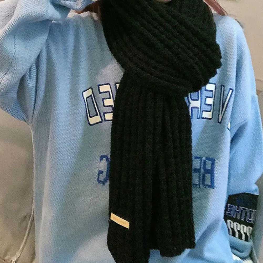 Long warm neck scarf Japanese knitted winter scarf suitable for warm and windproof thick neck packaging comfortable warm and elastic X2410171
