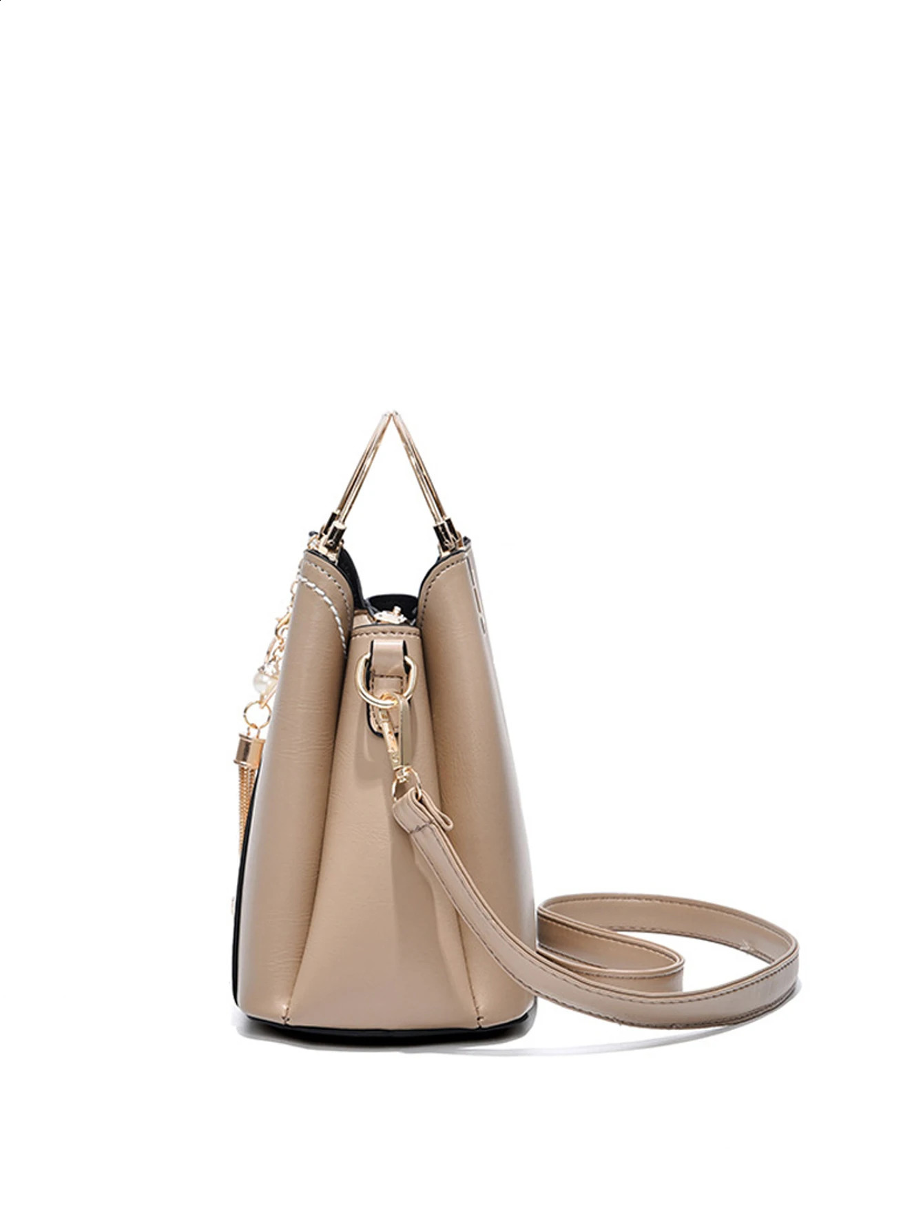 Fashionable two tone handbag colorful lock cross body bag womens office and work wallet with pocket charm 240904