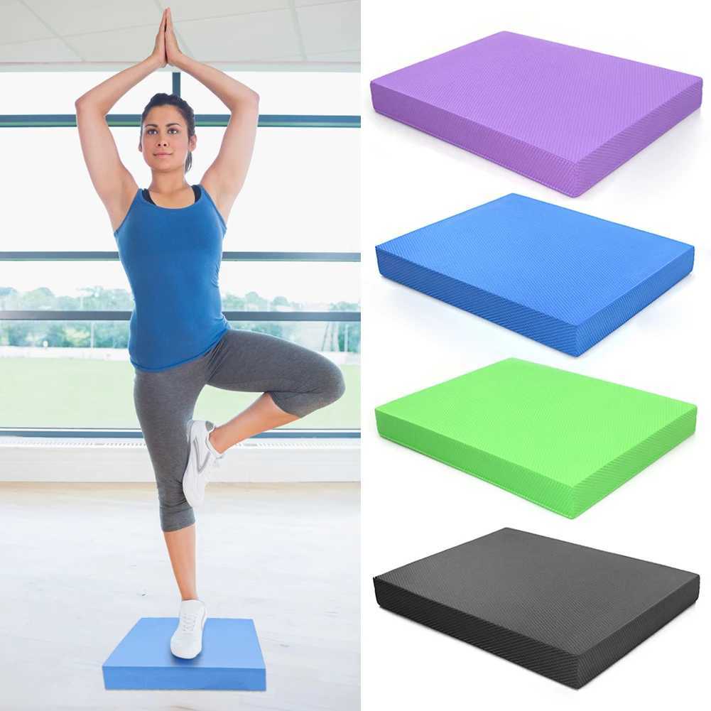 TPE yoga mat soft balance mat training mat gym Pilates block fitness knee pad thick balance board W240906