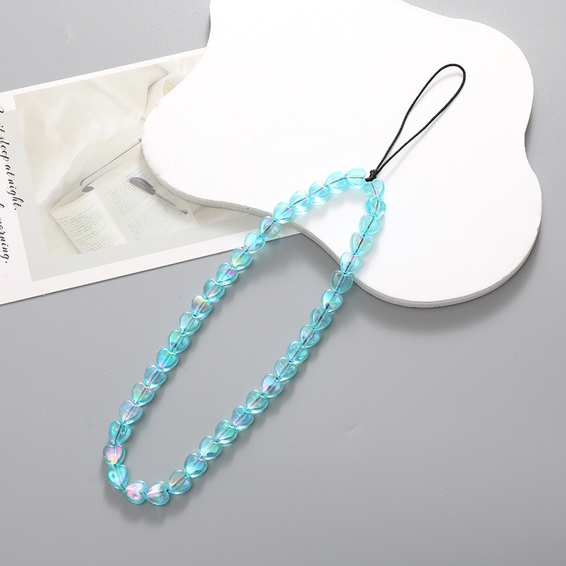 Mermaid Ji Love Beaded Chain Case Hanging Pendant Drop and Anti Loss Phone Rope Female