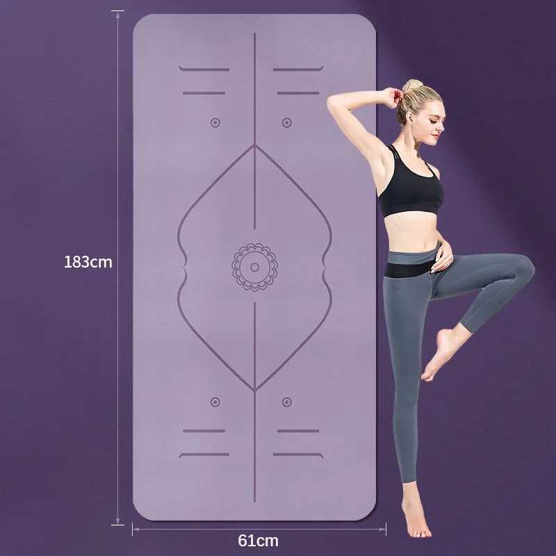 Zen Rhyme 6mm thick TPE anti slip and odorless professional fitness gym fitness exercise yoga mat suitable for beginners W240906
