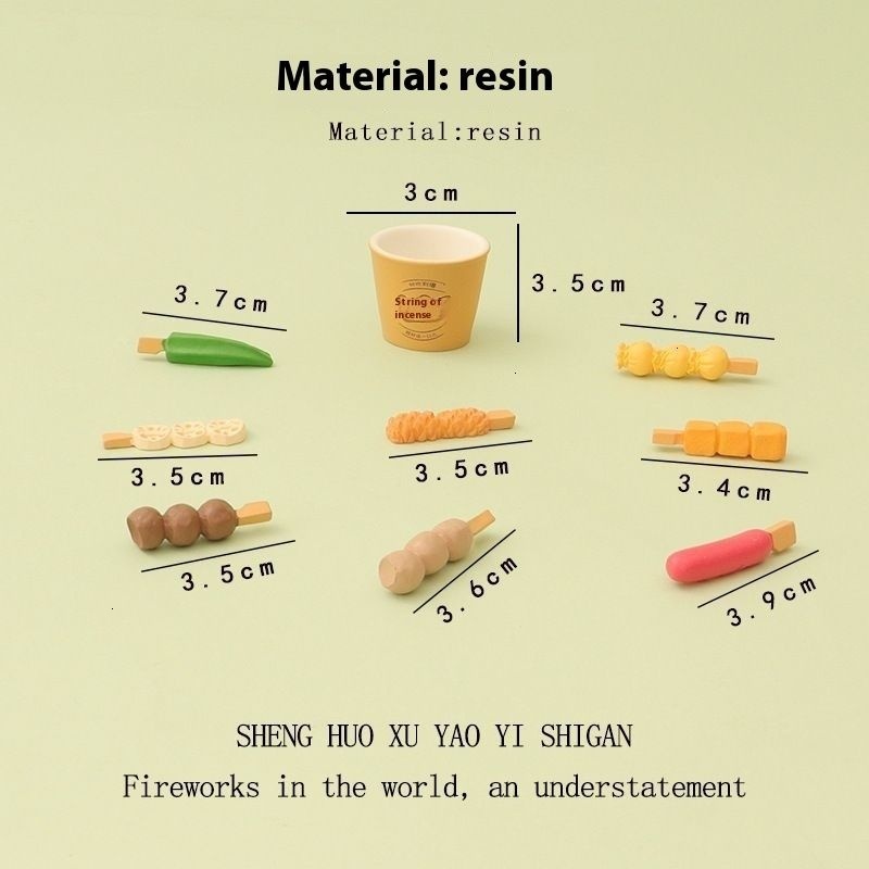 Artisan-Crafted Miniature Kitchen Supplies Authentic Food Shapes including Okra, Rice, and Meat Buns