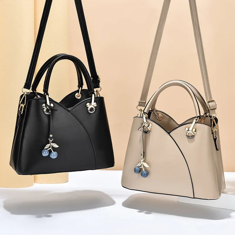Simple Fashion Mother Bag Female Large Capacity Handbag for Middle aged and Elderly Shoulder Messenger Bag Gift Box 240904