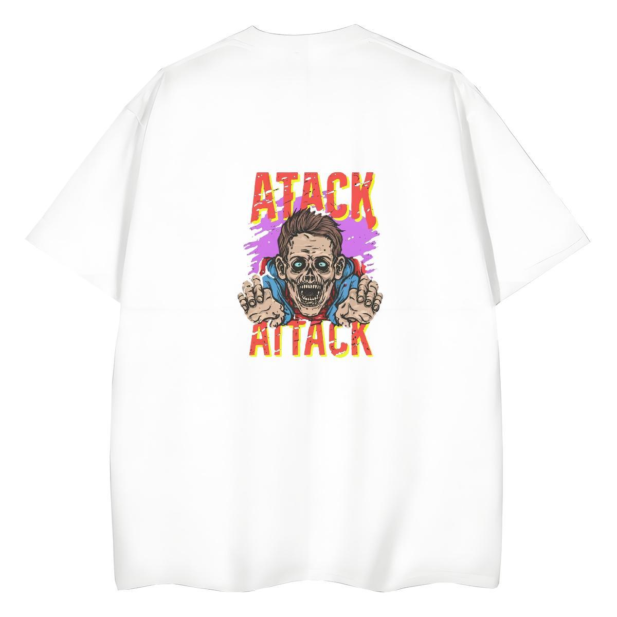 2024 Casual Womens T Shirts 230g Cotton Breathable Soft Daily Wear skull Tshirt for Man Woman Female Anime Top Shirts