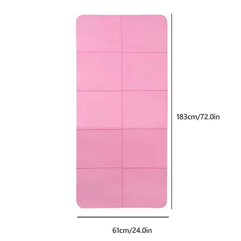 Folding yoga mat environmentally friendly TPE folding travel fitness mat double-sided anti slip mat used for yoga Pilates floor exercises W240906