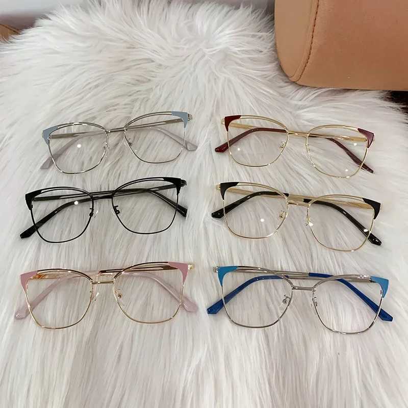 Retro womens cat eye glasses frame anti blue light fluorescent glasses computer goggles womens glasses Gafas Mujer Anti Luz Azul W240906