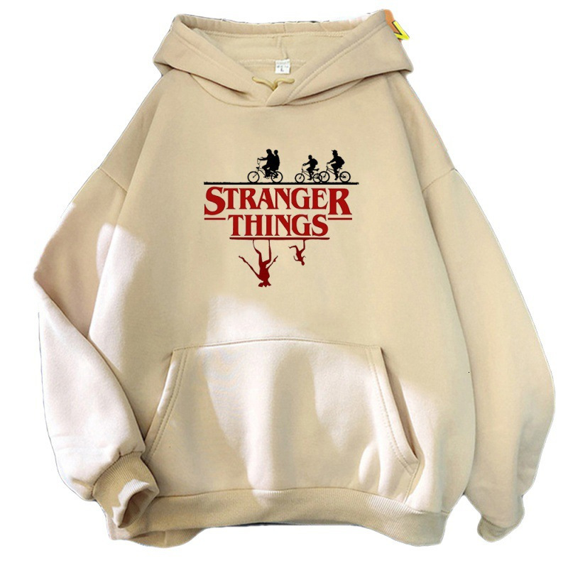Stranger Things Print Pullover Hoodie Plush Coat Guards Large Women's Wear F0907#21 a24f2