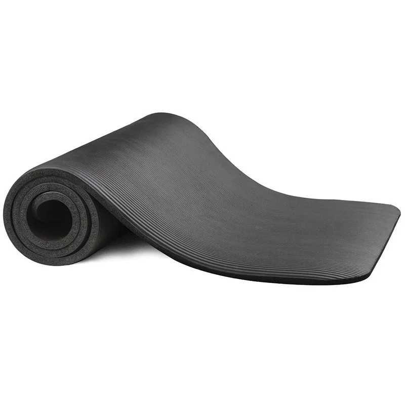 Balanced multi-purpose 1/2 inch ultra thick high-density tear resistant exercise yoga mat with shoulder straps W240906