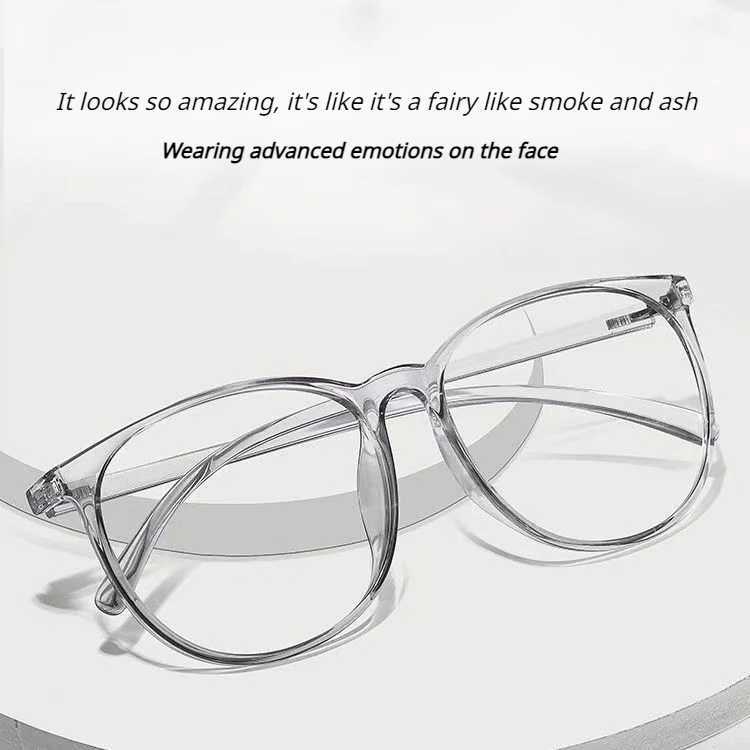 Transparent computer glasses glasses frame womens anti blue light circular glasses blocked glasses optical glasses frame W240906