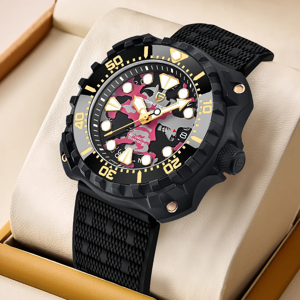PAGANI Mens Automatic Mechanical Watches NH35 Top Sapphire Stainless Steel Waterproof Watch For Men 240906