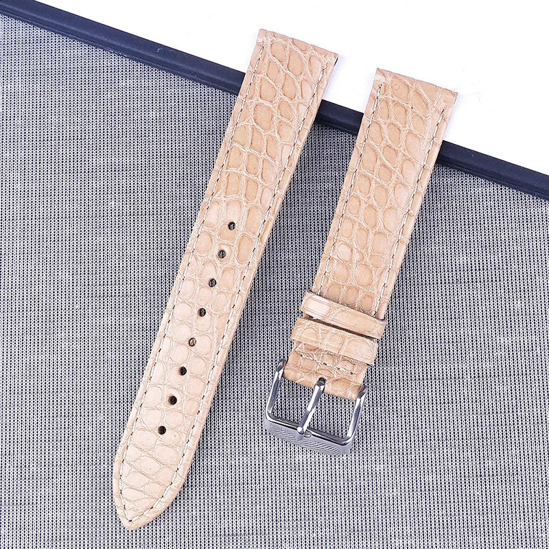 High Quality Handmade American Alligator Leather Watch Strap 16 18 19 20 22mm Brown Men Women Bracelet Quick Release 240906