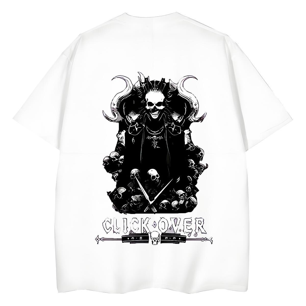 2024 Casual T Shirts Women 100% Cotton 230g Breathable Short Sleeve Casual Sport skull Lady T shirt Female Customized Print Tees