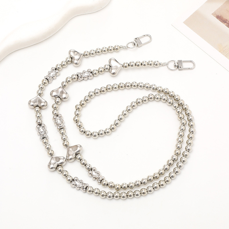 Yilian New Style Beaded Mobile Cute Smiling Face Crossarm Chain Love Phone Case Hanging Rope Pendant Female