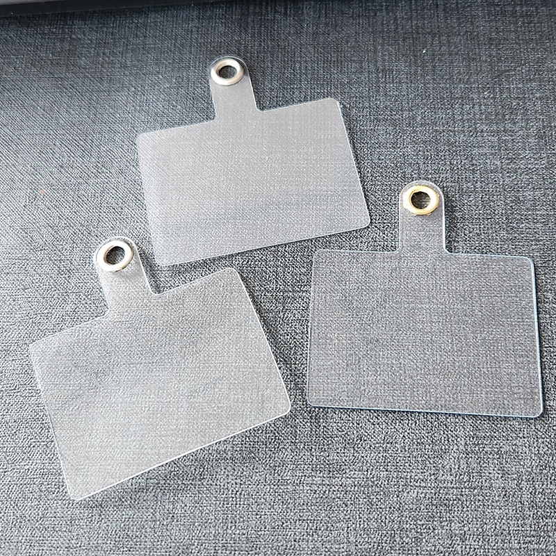 Yilian new gasket transparent patch PVC phone case universal back strap rope diagonal clip hanging piece