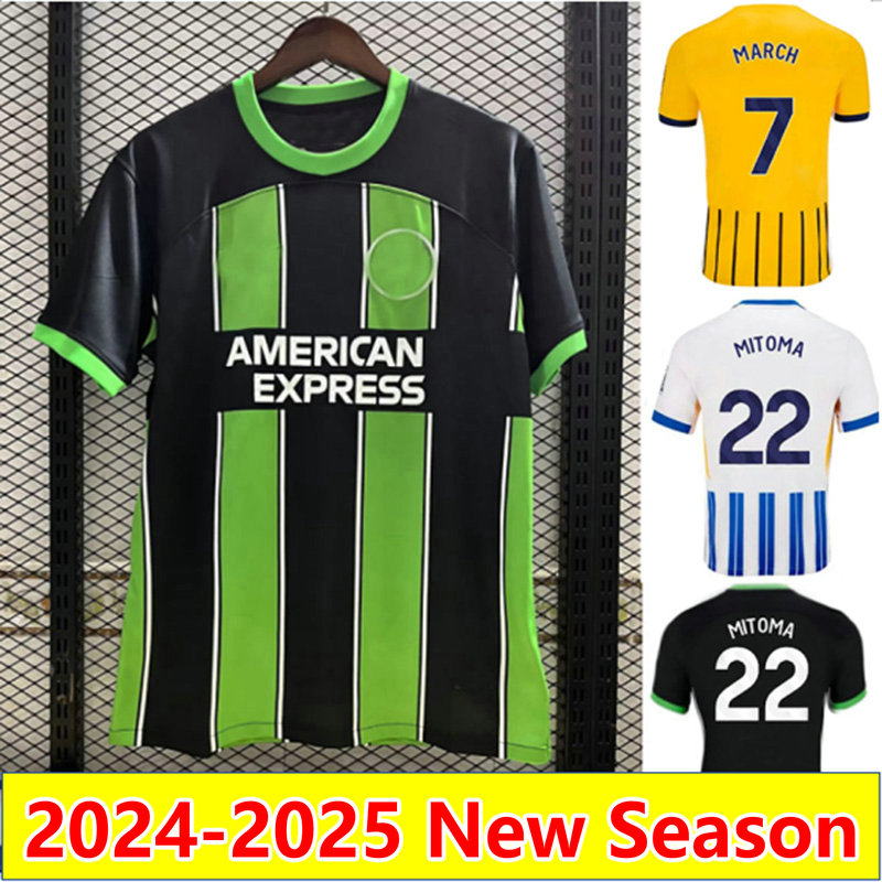 24 25 ENCISO MITOMA soccer jerseys FERGUSON ADINGRA MILNER MARCH football shirt 2024 home away ESTUPINAN camesita JOAO PEDRO GEORGINIO WEBSTER men kids uniforms