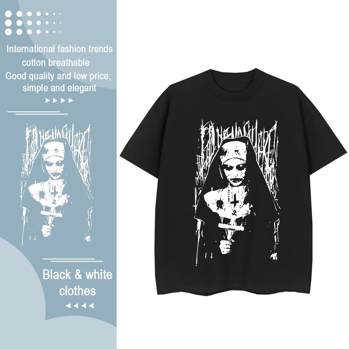 New Arrival Woman T Shirts 230g 100% Cotton Crew Neck Spring Summer skull Woman Tshirt Unisex Skull Tops