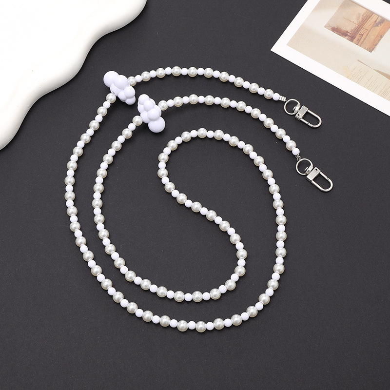 Yilian's new acrylic bead cloud pearl crossbody strap chain, phone case hanging decoration pendant for women