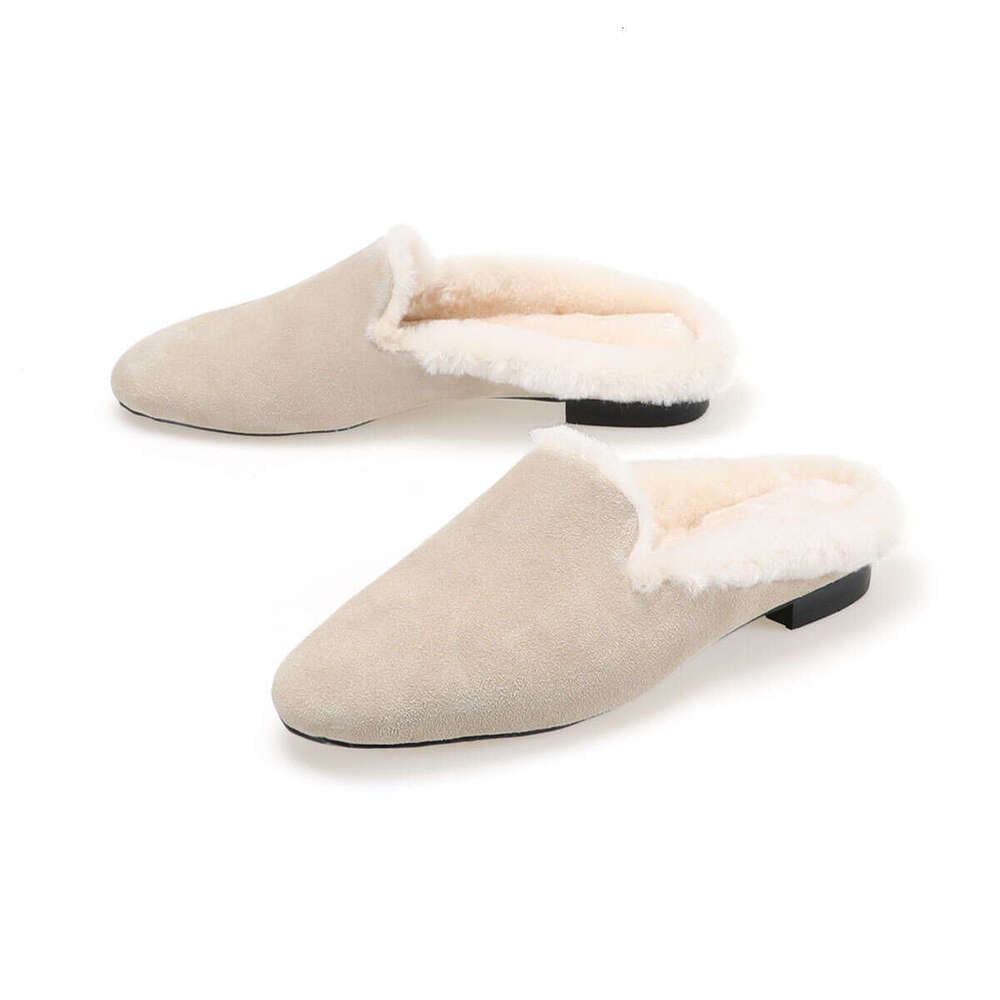 Woman Shoes Pantufa 2020 Promotion Top Rubber Solid Winter Indoor Mules Slides Terlik Women's Fluff Yeah Slipper 241112