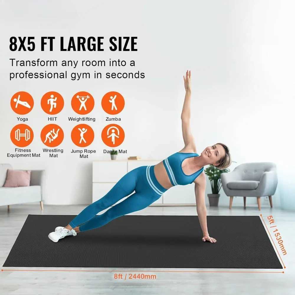 Large sports mat non slip high-density premium yoga mat mens sports mat fitness and sports mat with bag W240906