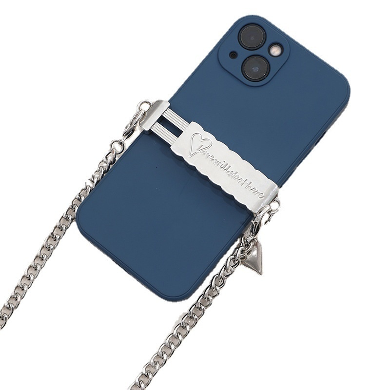 Metal clip with crossbody rope, backable high-end chain, phone case, neck hanging chain for men and women