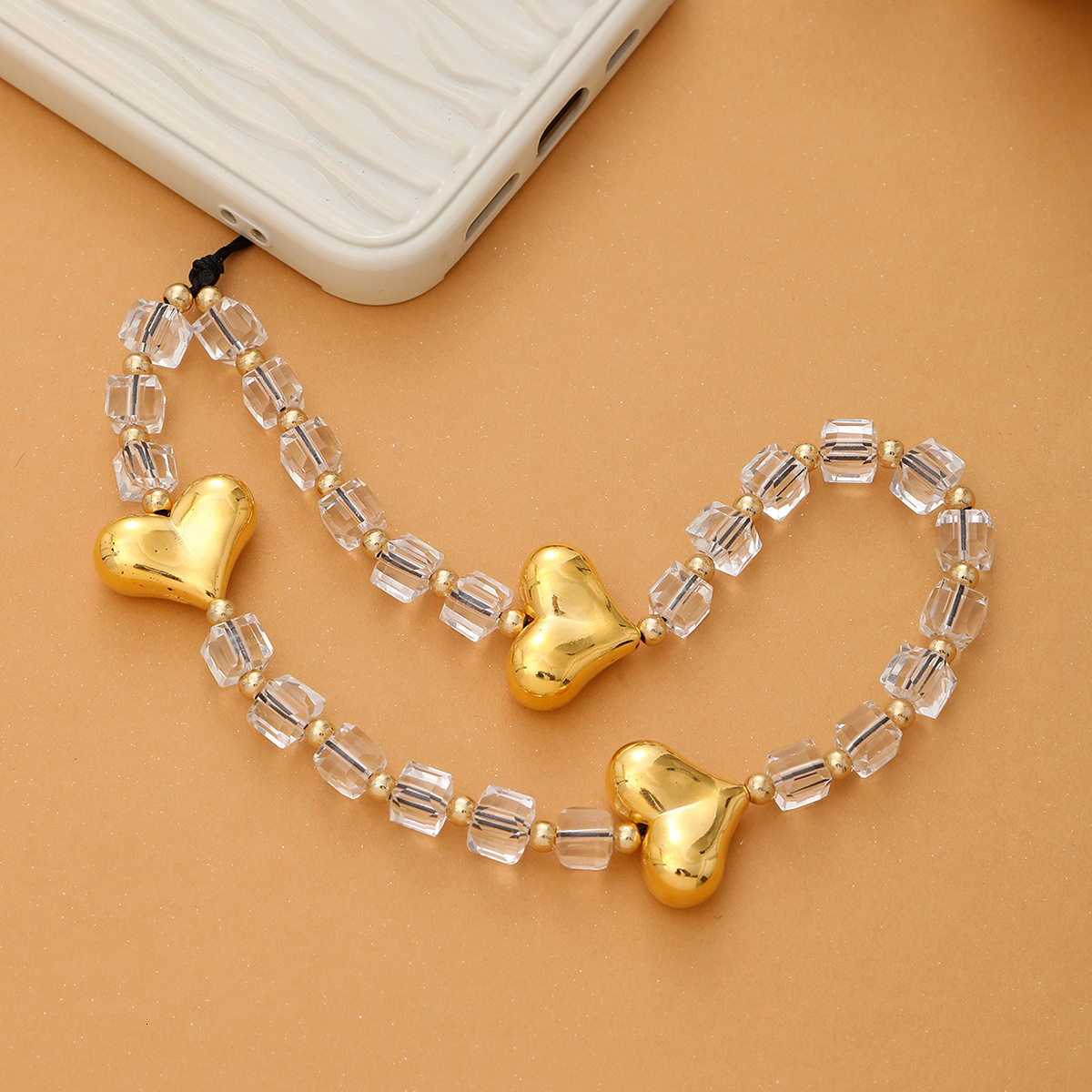 Yilian Jewelry New Love Chain Short String Five pointed Star Knot Phone Anti fall Hand Rope Hanging Ornament Pendant for Women
