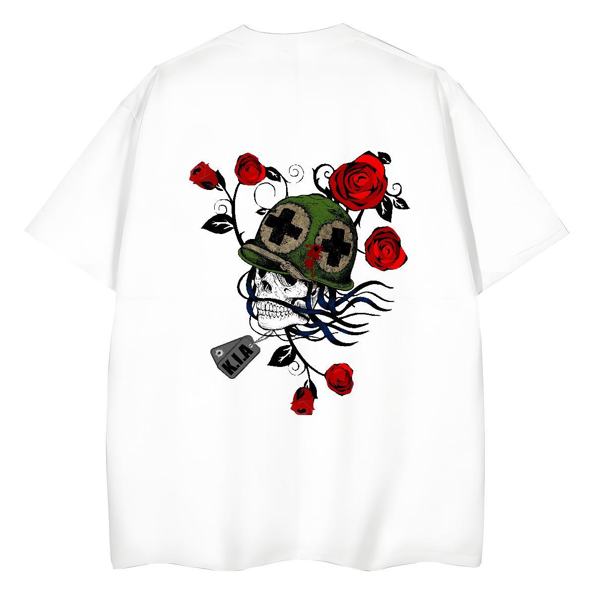 Designer T Shirt For Woman 100% Cotton 230g Crew Neck Breathable Casual Sport skull Women Tshirts Comfortable Custom Printed Tops Tees